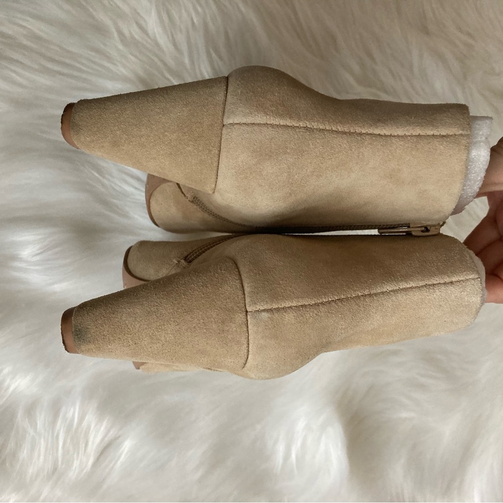 🤍 nwt | lucky brand | nude suede booties - Picture 6 of 11